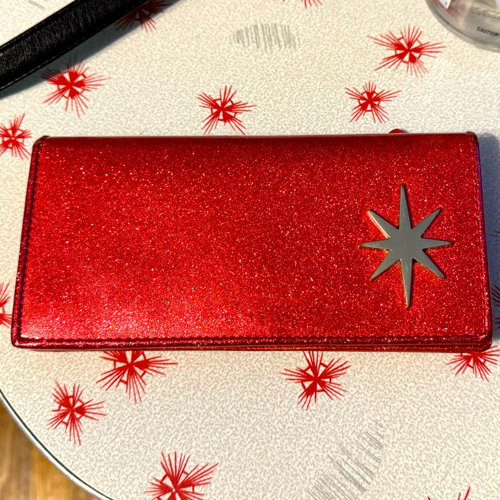 Lux de Ville red sparkle starlite wallet